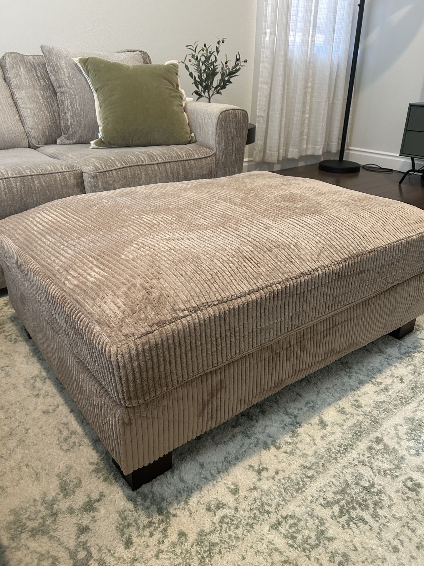 Carmel Corduroy Ottoman