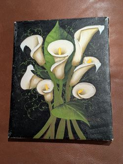 Calla Lily Floral Oil Painting on Canvas