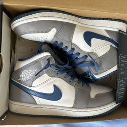 Jordan 1 Mid Cement True Blue