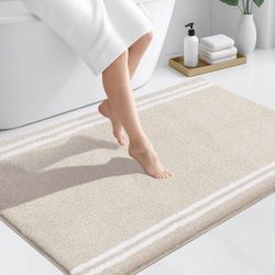 PURRUGS Bathroom Rug Non-Slip Machine Washable 30" X 46", Super Absorbent And Quick Dry Shaggy Microfiber Bath Mat