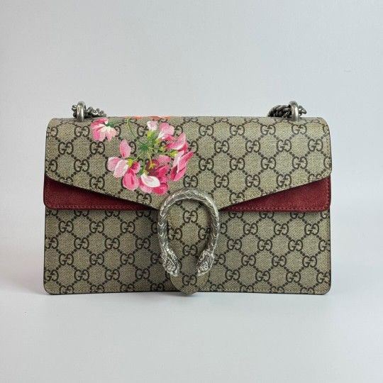 𝐆𝐮𝐜𝐜𝐢 𝐃𝐢𝐨𝐧𝐲𝐬𝐮𝐬 Small Blooms GG Supreme Canvas Chain Shoulder Bag