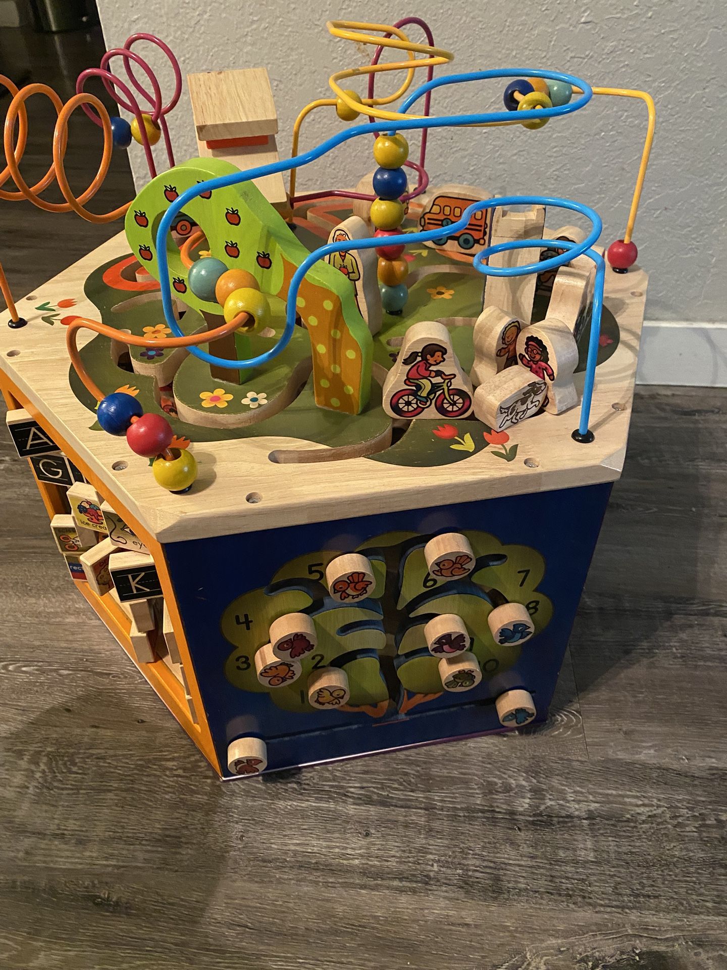 Educational Wooden Activity Cube.