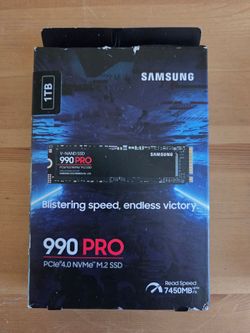 Samsung SSD 990 PRO 1TB, PCIe 4.0 M.2 2280, Up to 7,450 MB/s