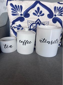 Threshold ceramic containers (Coffee, Utensils, & tea)