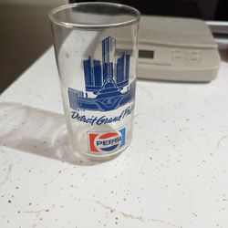 vintage pepsi detroil grand pri IV 16 oz drinking glass 