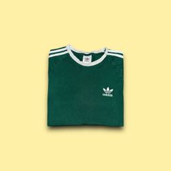 Adidas originals 3 stripe trefoil t-shirt green mens medium 