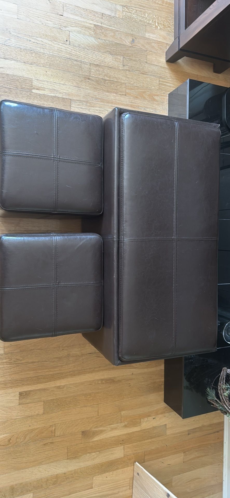 Ethan Allen Storage chest bench and small stools