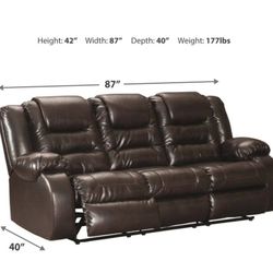 [SPECIAL] Vacherie Chocolate Reclining Sofa

