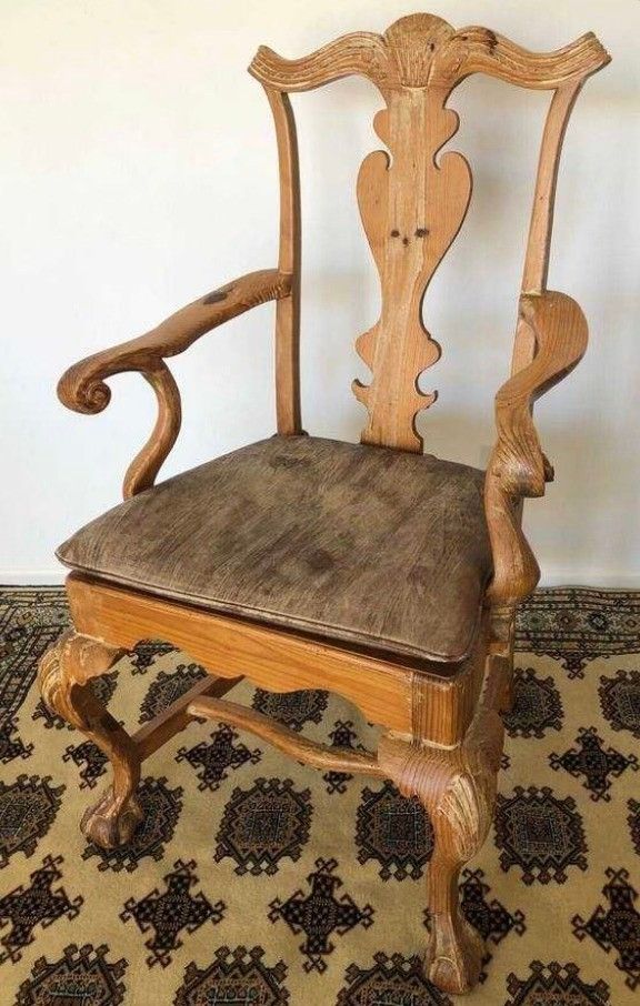 Antique 1920s Chippendale Arm Chair – From Frank Sinatra’s Malibu Estate