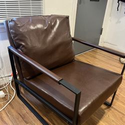 Faux Leather Couch 