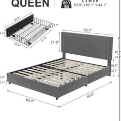 Queen Bed with Drawer Storage
