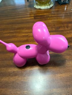 Pink dog  balloon  air pump