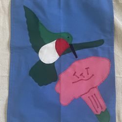 NEW Hummingbird Small Garden Flag