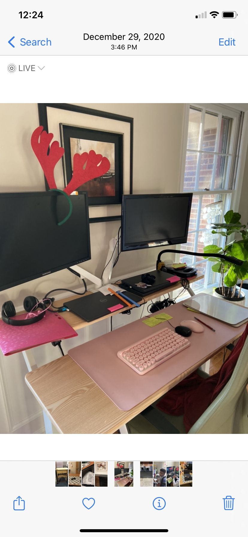 Split Level/ 2 Level Electric Sit To Stand Desk With Memory 