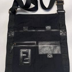 FENDI Vintage Zucca Monogram Logo messager Bag / crossbody AB