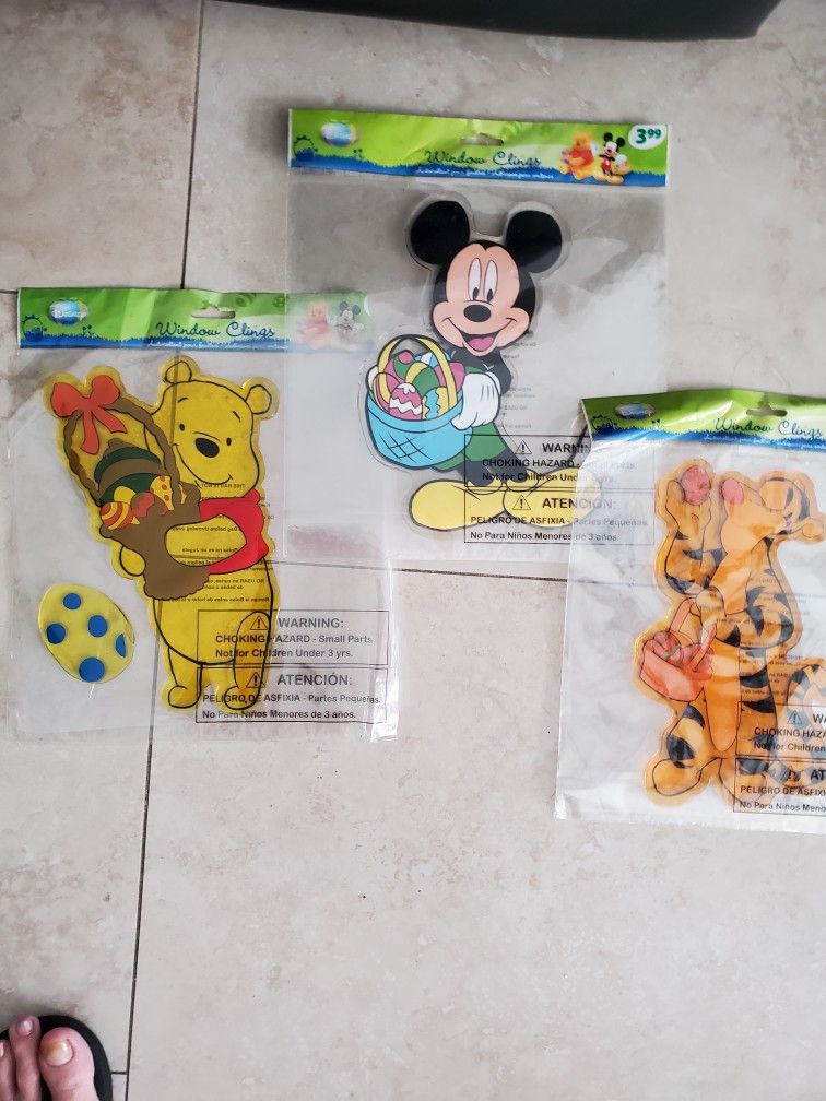 New Disney Characters EASTER Window Clings