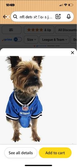 New NFL DETROIT LIONS DOG JERSEY