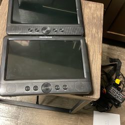 Fangor F-611D Black 7.5 in LCD Dual Screen Portable DVD Player For Suv, Car 🔵