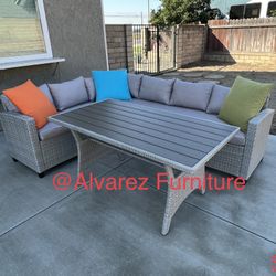 Patio Furniture Outdoor Sectional With Table 
