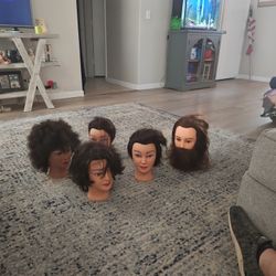 Mannequin heads with hair