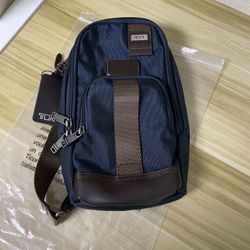 TUMl Blue Nylon Crossbody Sling Bag