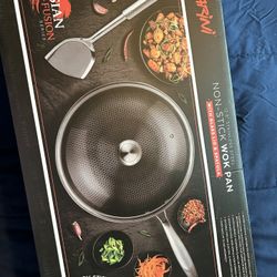 PARINI • Non Stick WOK PAN  w/ Spatula 