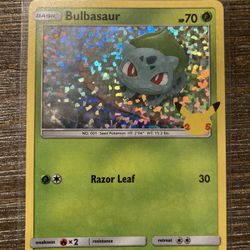 Bulbasur Holo McDonald’s Pokémon 25th Anniversary