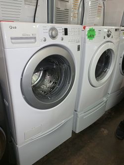 LG front load washer and electric dryer in excellent conditions with 4 months warranty