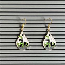 Plant Terrarium Dangling Earrings