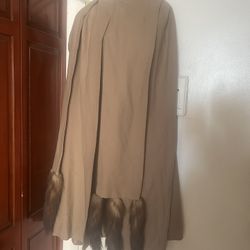 C'EST SIMONE Dress Coat Mink Scarf Shawl Jacket Throw Hanging Cover Up 