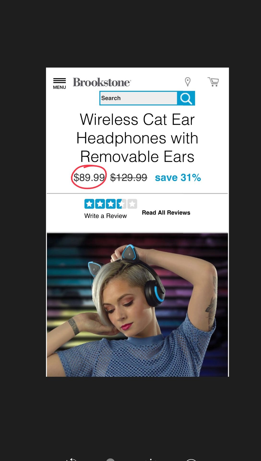 Brookstone Wireless Cat Ear Headphones for Sale in Los Angeles CA