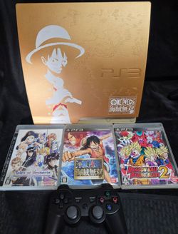 One Piece Sony PlayStation 3 Gold Console Bundle