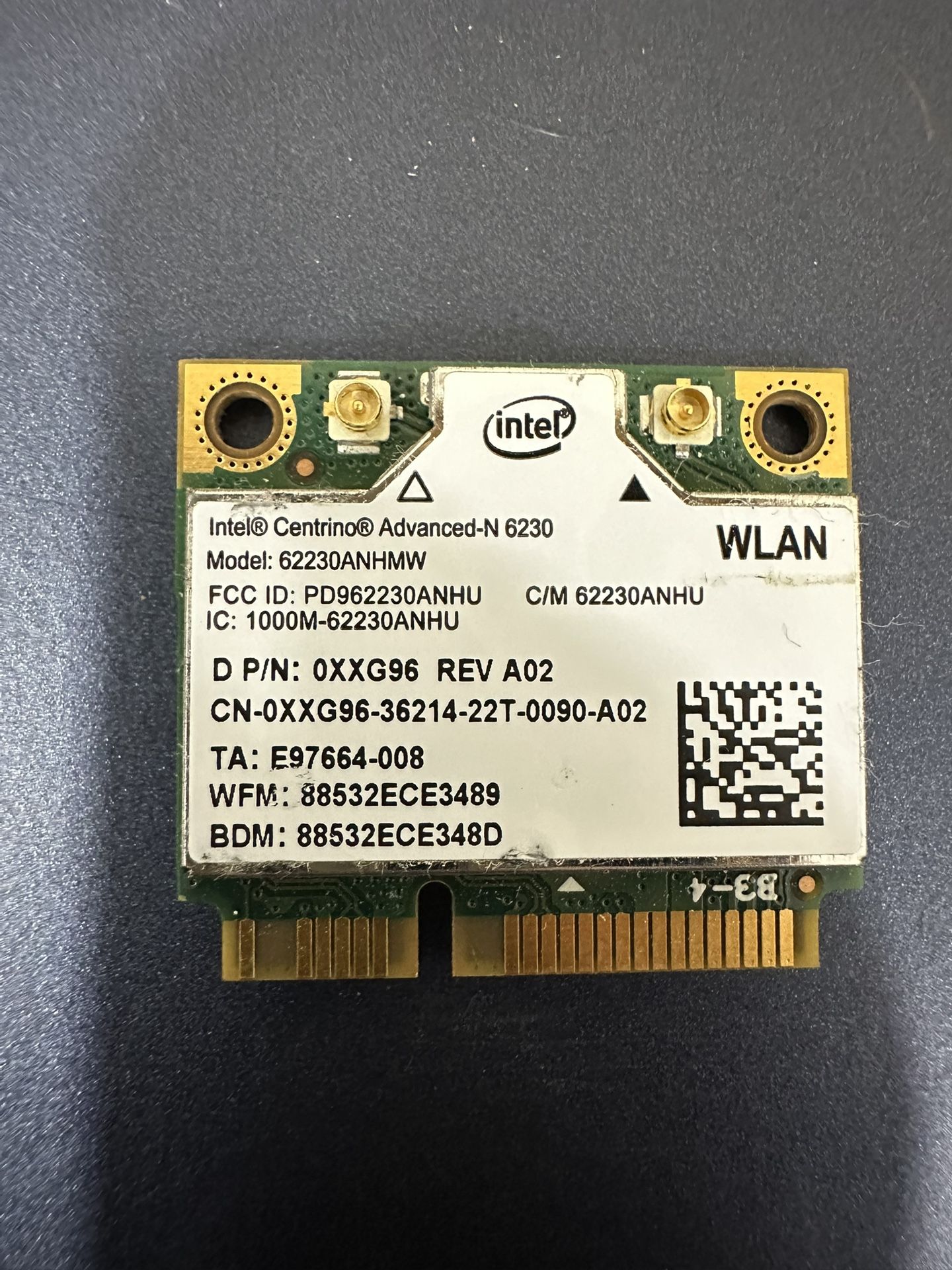 Intel Centrino Advanced-N 6230 Dual Band 802.11a/g/n PCIe WiFi Card 62230ANHMW