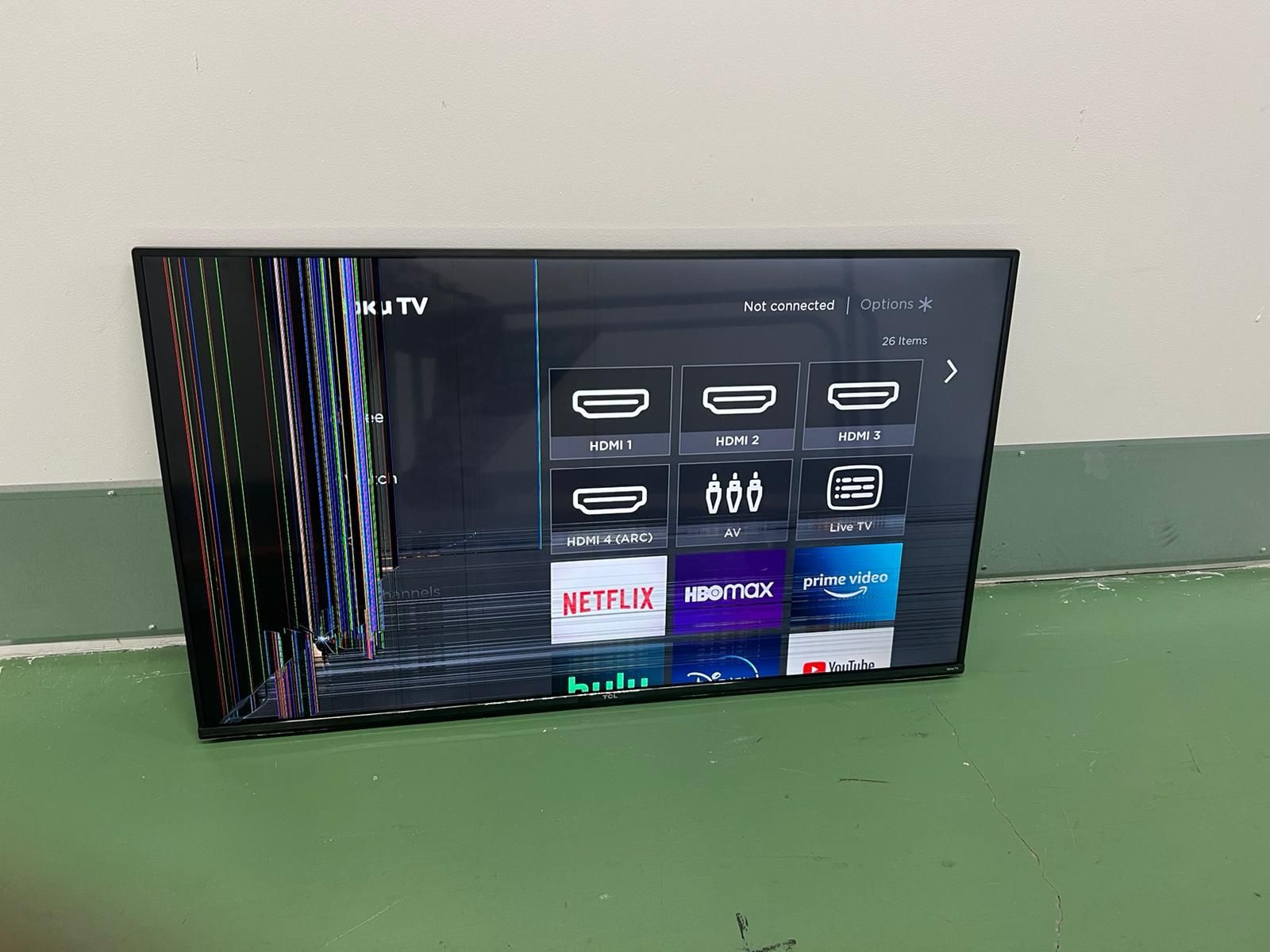 Damaged TCL 55” Smart Tv