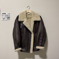 Urban Outfitters / Faux Leather Aviator Jacket/ XS