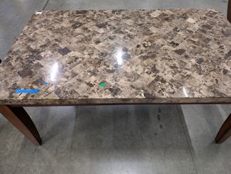 Warehouse Sale: Rectangular Dining Table with Granite-Look Top