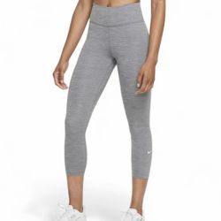 Nike one Women's Mid-Rise Crop heather gray Leggings