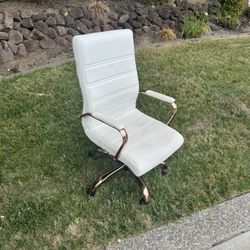 White Leather Office Chair