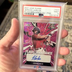 Jordan Lawlar PSA 9 Rookie Autograph (Rare Low Numbered Refractor )