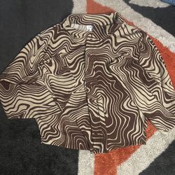 brown swirl shirt 