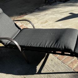 NEW - Outdoor Chaise Lounge with Cushion & Pillow