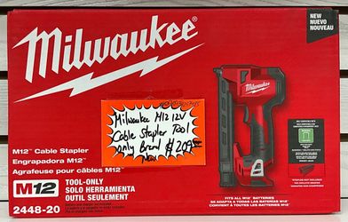 Milwaukee M12 12V Cable Stapler Tool Only Brand New