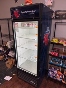 Rc Cola glass retail display fridge works great