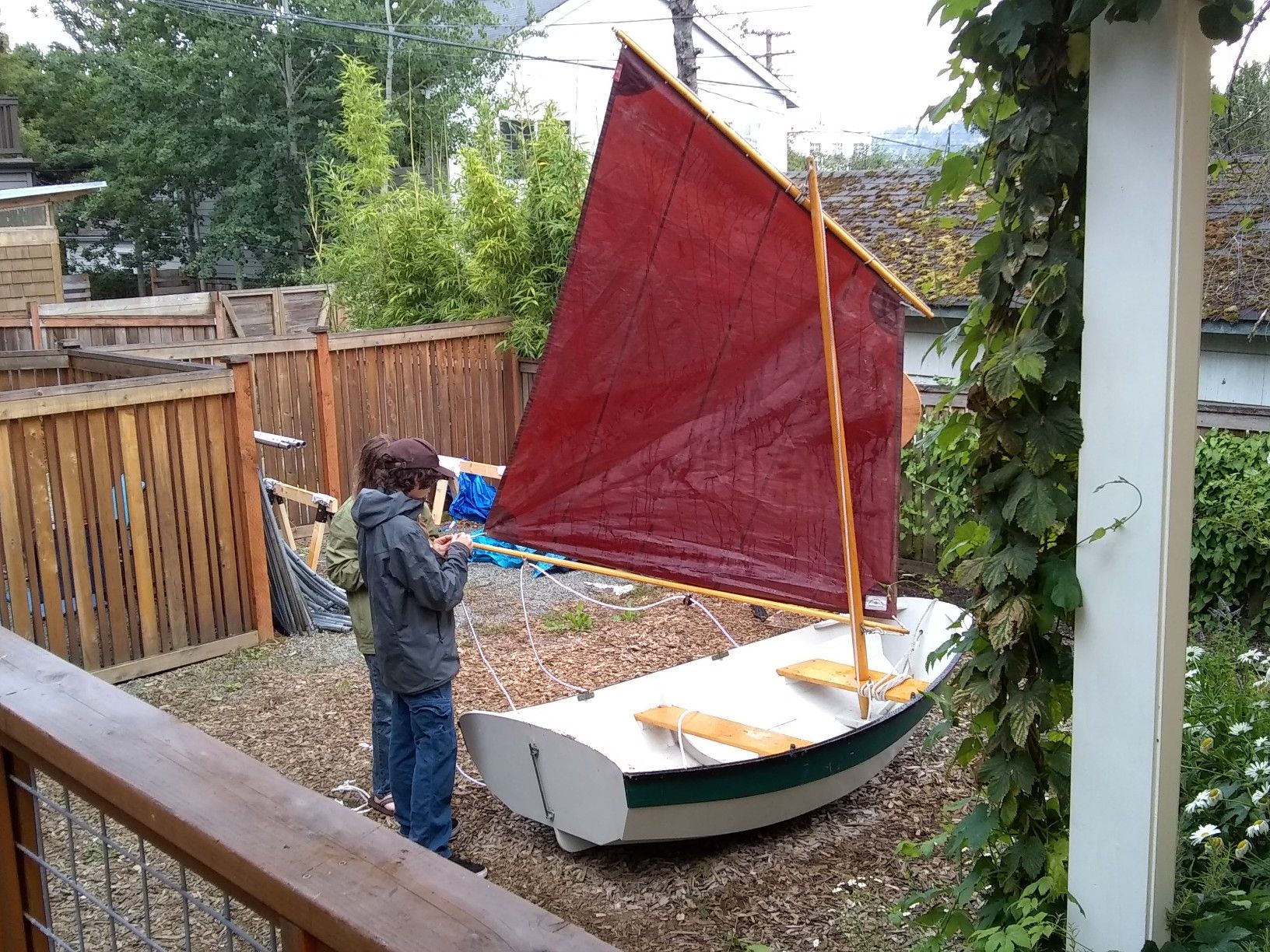 7 foot wooden nutshell pram sailboat for Sale in Seattle, WA OfferUp