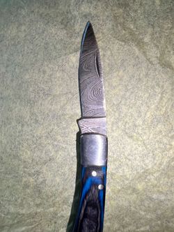 Brand New blue and gray Pocket Knife