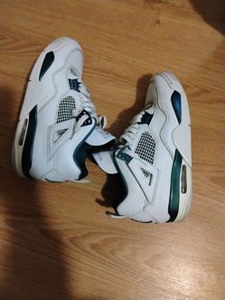 Jordans green white