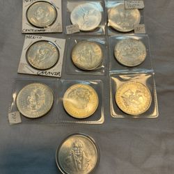 10 Silver Mexican Coins 
