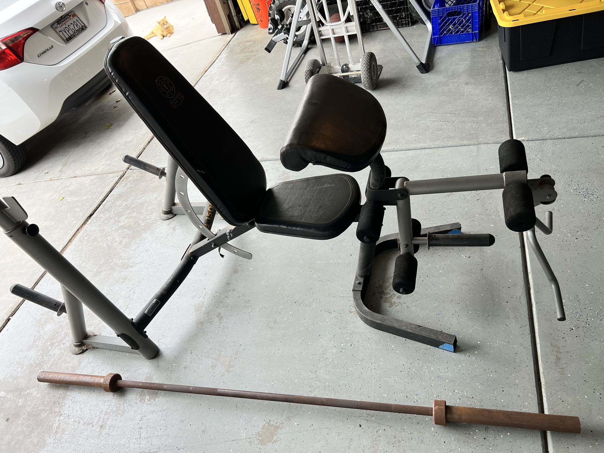 Weight Bench And Barbell