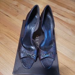 Gucci Guccissima Chocolate Pumps Size 38