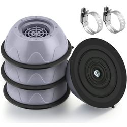 Washing Machine Feet Pads Anti Vibration Widened 10CM Rubber Base, Anti Vibration Pads for Washing Machine Shock and Noise-canceling Support 4PCS
Effe